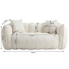 NicBex 64 Inch Loveseat,Modern Chenille Loveseat Beanbag Chair with 2 Pillows,Soft 2-Seater Couch for Living Room,Bedroom,Lounge - 4 of 4