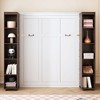 ModernLuxe Queen Size Murphy Bed Wall Bed Frame, Wooden Storage Cabinet Bed with Storage Shelves and Doors - 2 of 4