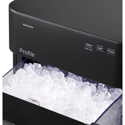GE Appliances Opal 2.0 Ultra Nugget Ice Maker with Scale Inhibiting Filter Black