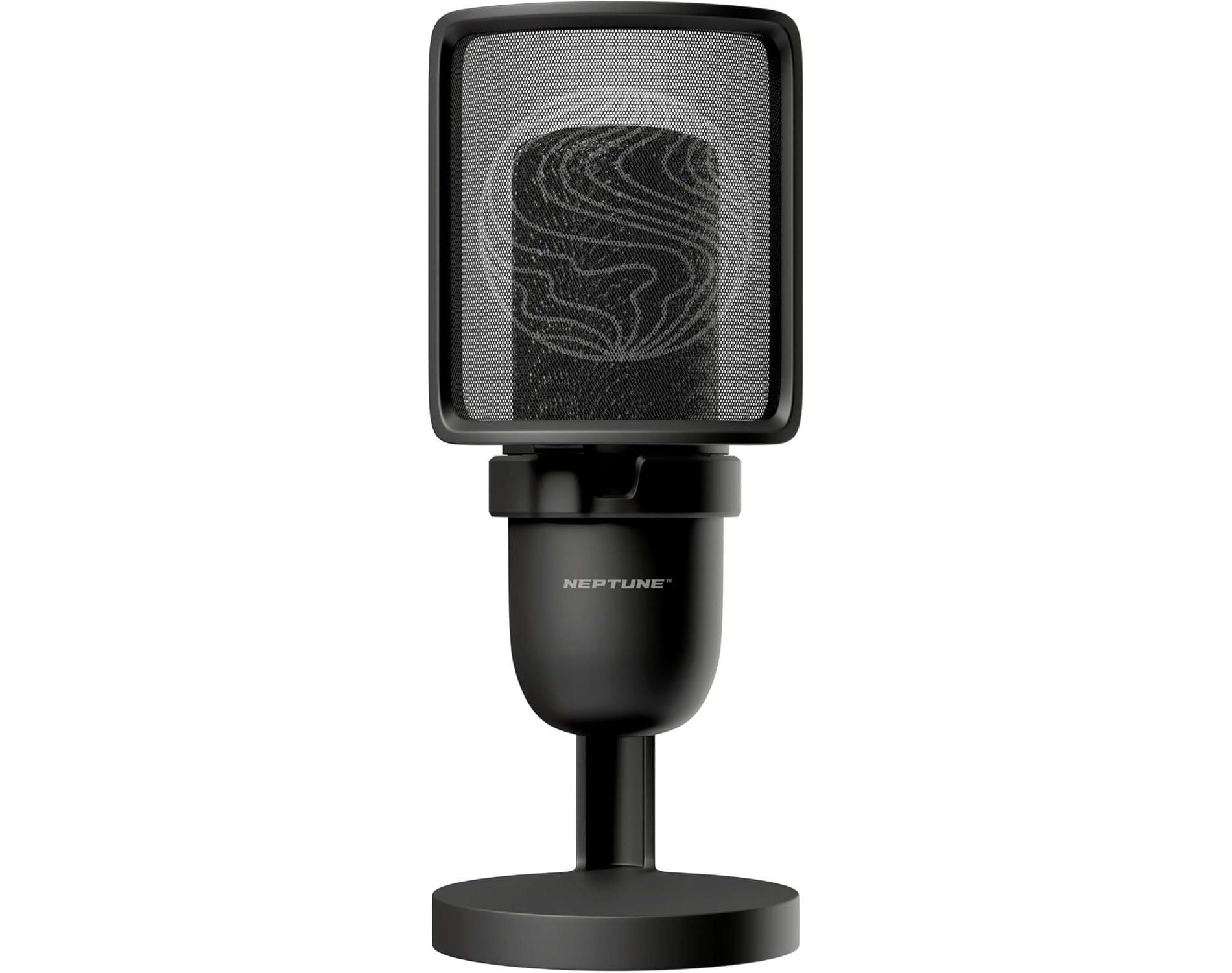 Neptune Sonus Gaming Microphone Streaming Mic With Pop Filter for Vocal Clarity (Black)