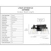 Urban Ambiance Luxury Traditional Bath Light 7.75''H x 15.5''W,  Midnight Black Finish,  Pawtucket Collection, UHP3996 - 3 of 4