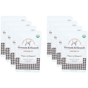 Grounds & Hounds Coffee Co. Paper & Slippers - Case of 8 - 12 oz - 1 of 2