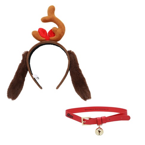 Grinch max antler outlet headband for dogs