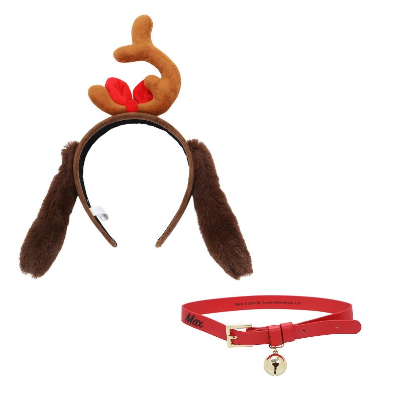 Grinch Max Head and Ears Headband with Collar Set, 1 of 5