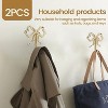 2Pcs Bow Decorative Bow Wall Hook Delicate Bow Coats Hook Brass Bow Knot Hook Beautiful Bowknot Wall Hook Stylish Bow Hat Hook - 3 of 4