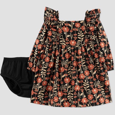 Image of Carter's Just One You®️ Baby Girls' Floral Dress - Black Newborn