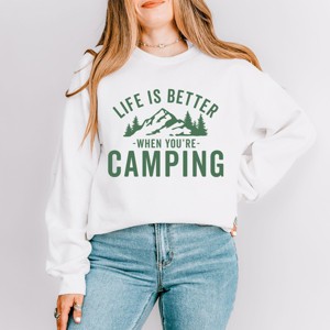Simply Sage Market Life Is Better When You're Camping Sweatshirt - 1 of 4