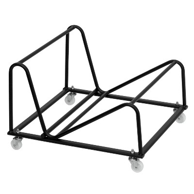 Black Steel Sled Base Stack Chair Dolly