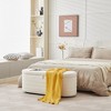 Vynxaria White Upholstered Storage Ottoman and Entryway Bench - 48" Versatile Seating Solution - 4 of 4