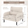 Grungis Corduroy Accent Chairs with Widen Arms,Oversized Living Room Chairs,Comfy Chairs for Living Room,Bedroom - 3 of 4