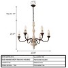 6-Light Brown Chandelier - 2 of 4