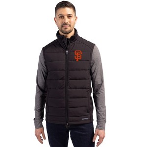 San Francisco Giants Cutter & Buck Evoke Hybrid Softshell Recycled Mens Full Zip Vest - 1 of 1