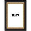 PosterPalooza | Embellished Brown Picture Frame - UV Acrylic, Foam Board Backing, Hanging Hardware - 2 of 4