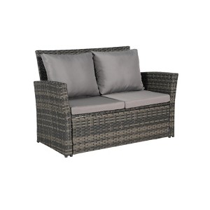 Spacious 7-Piece Outdoor Set: PE Wicker 9-Seater + Durable Frame – Ideal for Pool Parties - 1 of 4