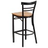 Emma and Oliver 2 Pack Two-Slat Ladder Back Metal Restaurant Barstool - 3 of 4