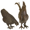 Design Toscano Barnyard Rooster and Hen Solid Cast Bronze Garden Statue Set - 2 of 4