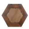 PAGED Hexagonal Bathroom Mirror, 18.5"x18.5" Vanity Mirror with Wood Frame, Wall Mirror for Bathroom, Bedroom - 4 of 4
