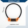 Unique Bargains Bicycle Padlock Cable Spiral Lock 5 Digit Resettable Bike Cable Lock Orange - 4 of 4