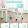 Kids Table and Chairs Set, Height Adjustable Desk with 4 Seats for Ages 2-10,Arts & Crafts Table,Graffiti Desktop, Non-Slip Legs - 2 of 4