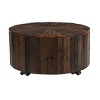 Treasure Trove Accents Wyldwood One Drawer Cocktail Table Rustic Wyldwood Natural: Solid Wood, No Assembly Required - 2 of 4