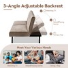 VIpbear 70.5in Folding Small Loveseat Sleeper Recliner for Living Room Convertible Futon Sofa Bed,Memory Foam Futon Couch with Adjustable Backrest - 3 of 4