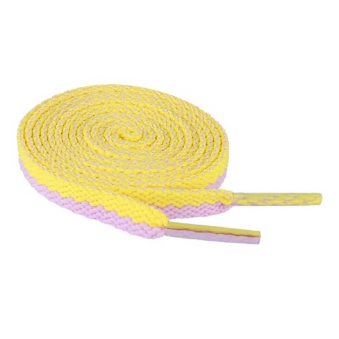 Elerevyo Flat Shoe Laces Color Blocks Athletic Sneakers Shoelaces 2 Pairs Yellow Purple 150cm 59.1 Target