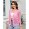 Coolmee Women's Crochet Cardigan Sweater Long Sleeve Open Front Lightweight Boho Cover Up Summer Knit Cardigans - 4 of 4