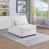 SKRAN Convertible Sleeper Couch Chair, Pull Out Sofa Bed Tufted Plush Seat with Backrest and Pillow for Bedroom, Living Room and Small Space - 3 of 4