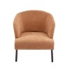 Modern Accent Chair with Curved Back & Wooden Legs,Mid-Century Lounge Chair for Small Living Room or Bedroom-Baofuwish - 3 of 4