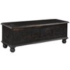 HomeRoots 54" Black Solid Wood Distressed Lift Top Solid Coffee Table - 4 of 4
