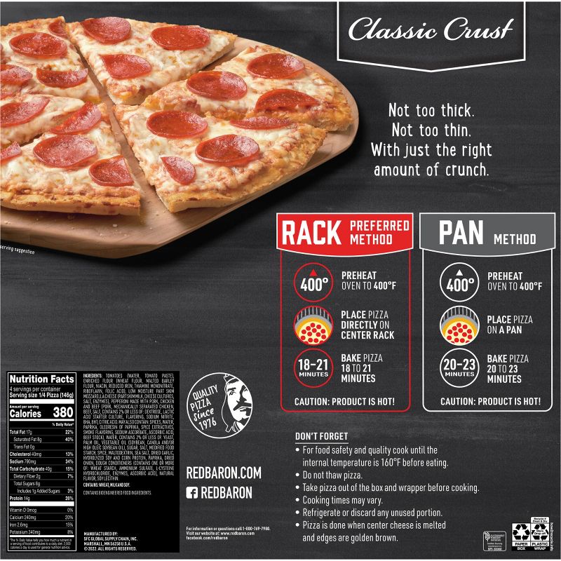 Red Baron Frozen Pizza Classic Crust Pepperoni - 20.6oz, 5 of 10