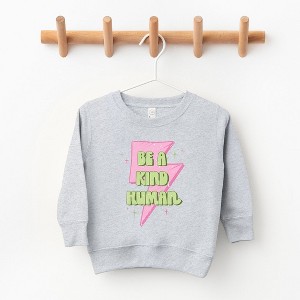 The Juniper Shop Be A Kind Human Lightning Bolt Youth Ultra-Soft Graphic Sweatshirt - 1 of 3