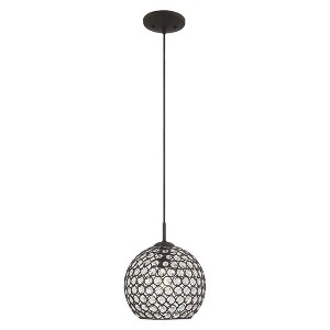 Livex Lighting Cassandra 1 - Light Pendant in  Black - 1 of 4