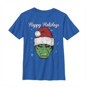 Boy's Marvel Christmas Hulk Santa T-Shirt - 1 of 4