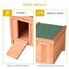 Gulches PawHut Small Wooden Rabbit Hutch Bunny Cage Guinea Pig Cage Duck House Dog House,Natural - 4 of 4