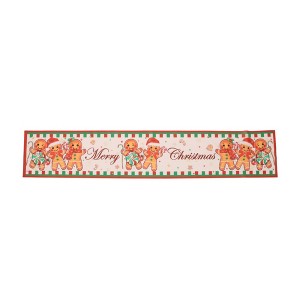 Unique Bargains Christmas Table Runner Three Gingerbread Men Polyester Multicolor 71x14 Inch 1 Pc - 1 of 4