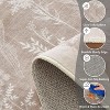 Washable Rugs for Bathroom Floral Kitchen Rug Neutral Scalloped Carpet, Non-Slip Hallway Rug Stain Resistant Modern Low-Pile Carpet - 2 of 4