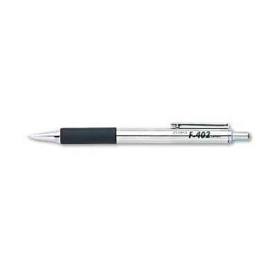 Zebra F-402 Ballpoint Retractable Pen Black Ink Fine 29210