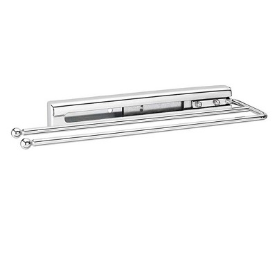 Rev-A-Shelf 563-51-C Under Cabinet Kitchen Bathroom Prong Pull-Out Extendable 2-Prong Towel Bar Organizer, Chrome