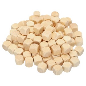 Unique Bargains Unfinished DIY Craft Wood Blocks with Round Corner 120 Pcs - 1 of 4