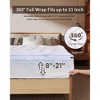 Vipbear 3/4 Inch Memory Foam Mattress Topper , 2 Inch Cooling 5-Zone Gel Memory Foam Plus 1 Inch Down Alternative Pillow Top Mattress Topper - 2 of 4