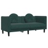 vidaXL Dark Green Velvet Sofa Set - Modern 2 & 3-Seater Couch with Thick Padding & Round Pillows - Ideal for Living Rooms, Lounges, or Offices - 3 of 4