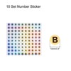 Unique Bargains Laser Capital Alphabet Round Self-Adhesive Reflective Letter Stickers 10 Pcs - 2 of 4