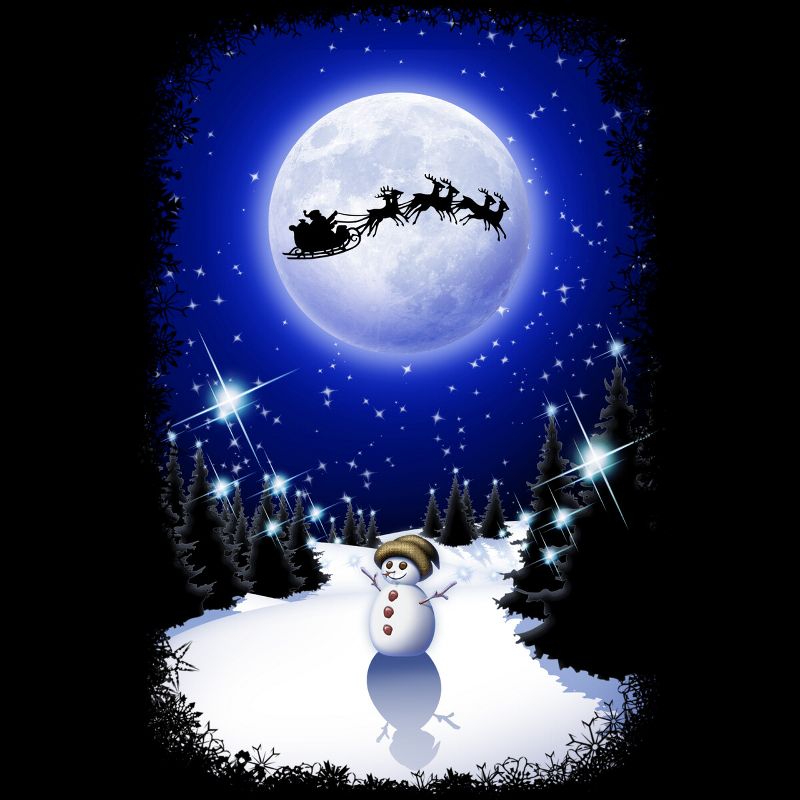 Men's Design By Humans Magical Snowman's Christmas Eve By BluedarkArt Tank Top, 2 of 5