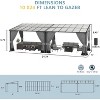 ALAULM Wall Mount Gazebo Outdoor Pergola, Hardtop Lean to Gazebo Canopy Awnings with Sloped Roof and Sturdy Steel Frame, for Patio, Deck, Backyard - 2 of 4