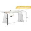 NicBex Dining Table 63" Modern Marble-Patterned Slab Dining Table with Stainless Steel Butterfly Legs for Dining Room - 4 of 4