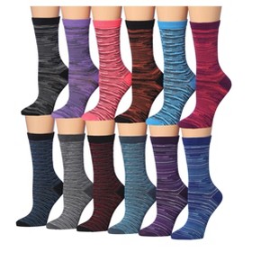 Tipi Toe Women's 12 Pack Colorful Patterned Lightweight Crew Socks - 1 of 4