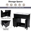 TIRAMISUBEST 36" Bathroom Vanity with Ceramic Sink, Freestanging Bathroom Vanity Cabinet with 2 Storage Drawers, Solid Frame and MDF Board - 4 of 4