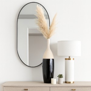 Elegant Two-Tone Floor Vase for Home Decor - Decorative Tall Flower Vase Perfect for Living Room Decor, Entryway Display, and Hallway Accent - White - 1 of 4