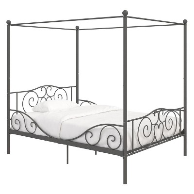 Full Clara Metal Canopy Bed - Room & Joy